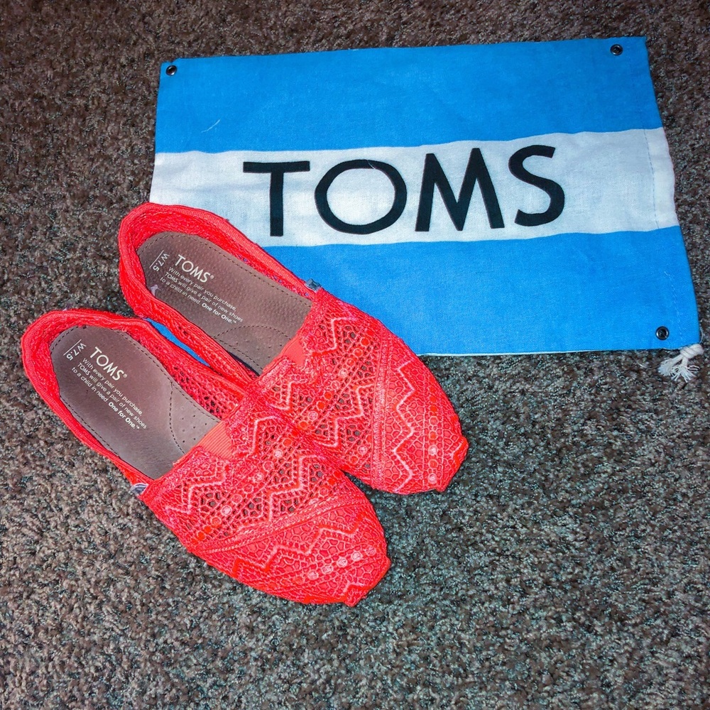 Toms Coral Lace flats